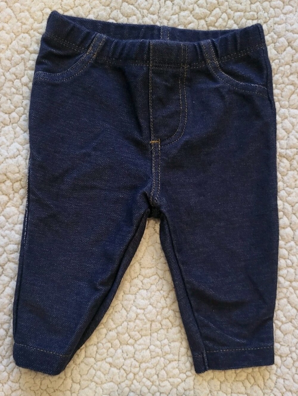 Carter's Pull-On Baby Pants Elastic Waist Denim Blue 3 Months NWOT